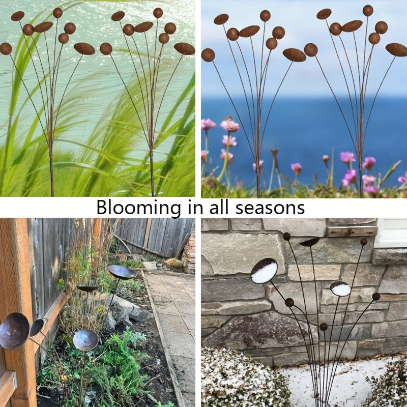 Makelift Studio Handmade Metal Kinetic Floral Garden Stake