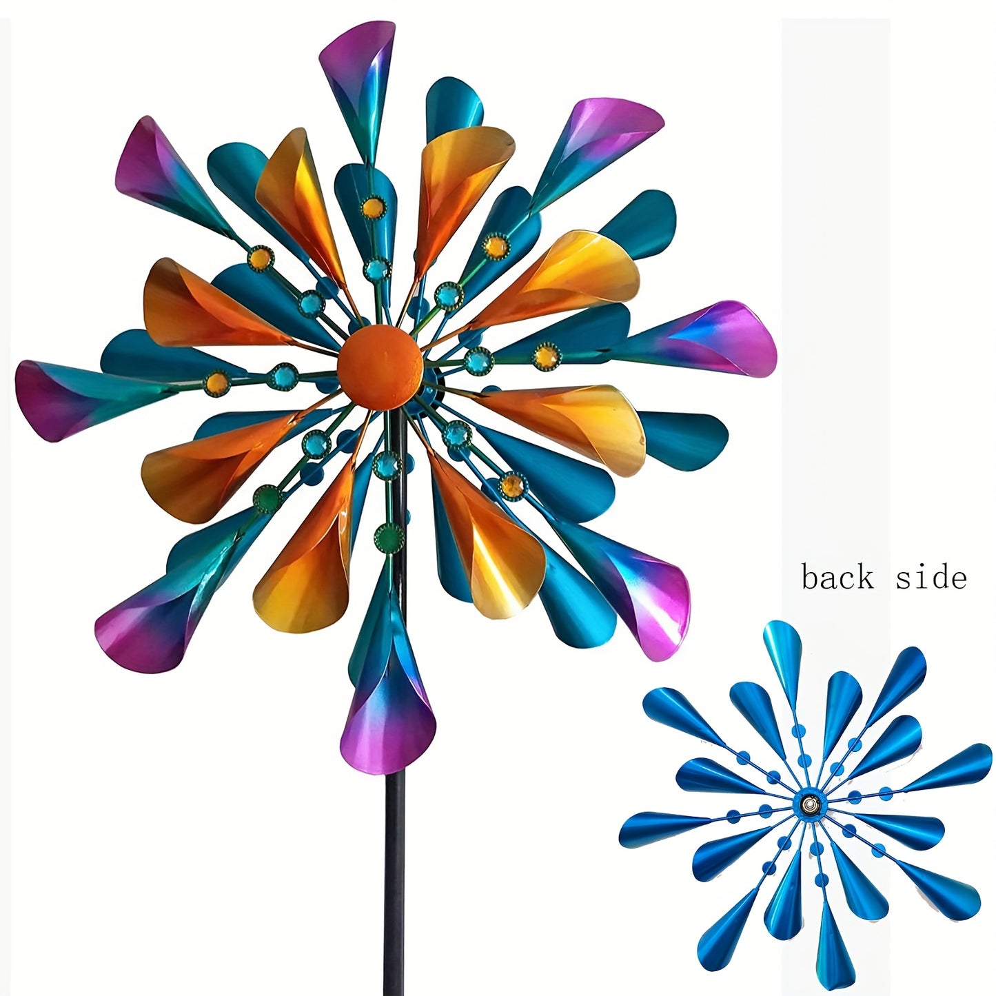 Metal Rotating Wind Spinner For Garden Patio Lawn Decor