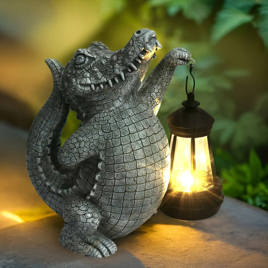 BEXLEYBAY Heavy Duty Resin Alligator Garden Statue Outdoor