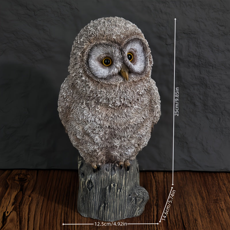 Handcrafted Resin Owl Figurine With Detailed Feather Texture