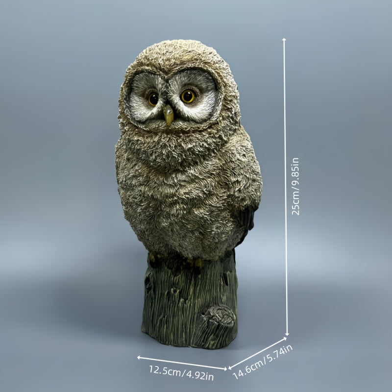 Handcrafted Resin Owl Figurine With Detailed Feather Texture