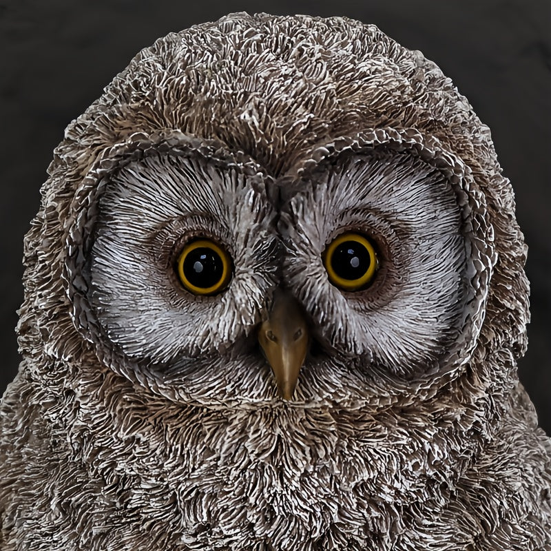 Handcrafted Resin Owl Figurine With Detailed Feather Texture