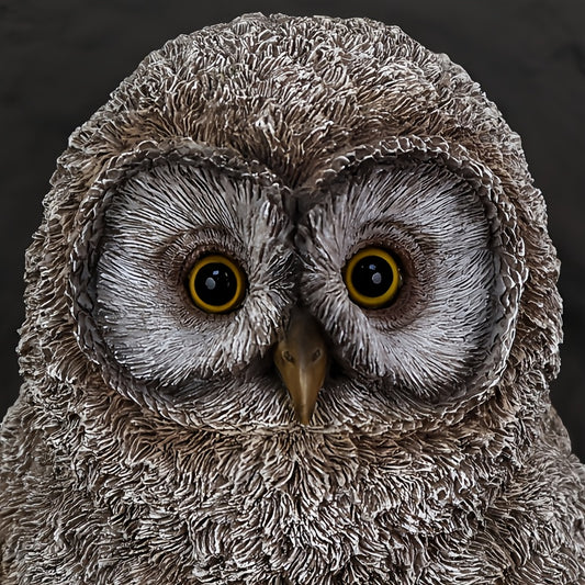 Handcrafted Resin Owl Figurine With Detailed Feather Texture