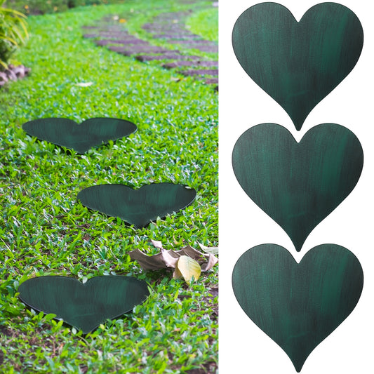 OUTUS Heart Shaped Garden Stepping Stones Rustic Iron