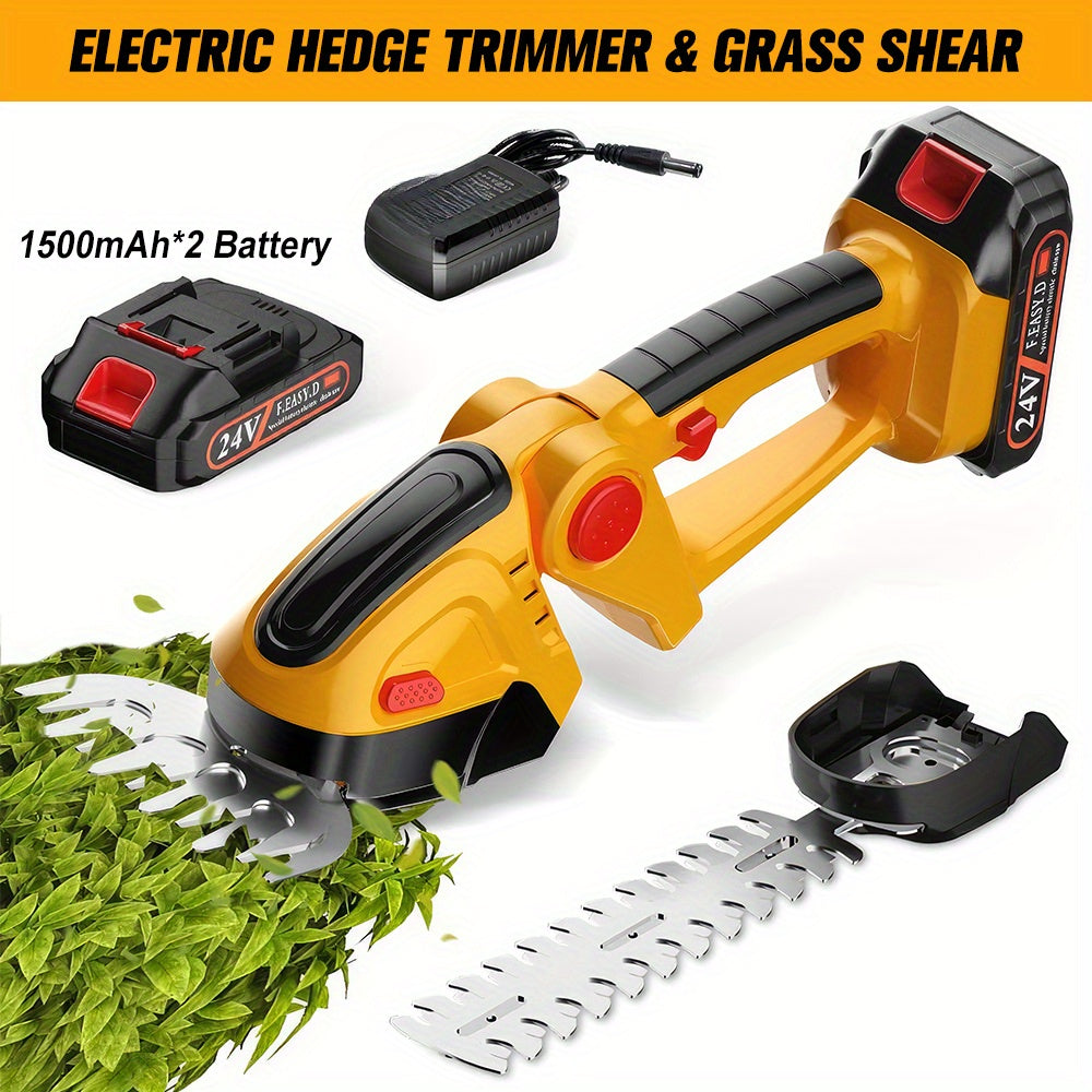 Garden Mainte Cordless Hedge Trimmer With 2 Batteries