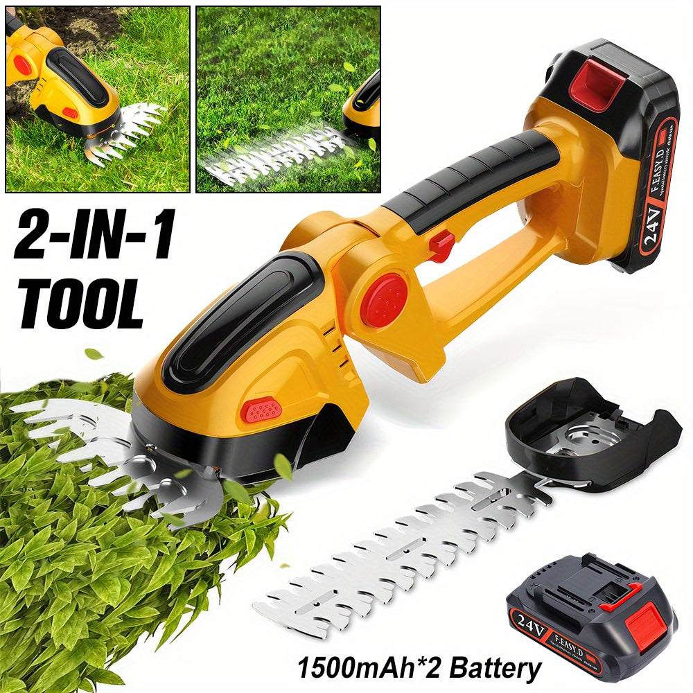 Garden Mainte Cordless Hedge Trimmer With 2 Batteries