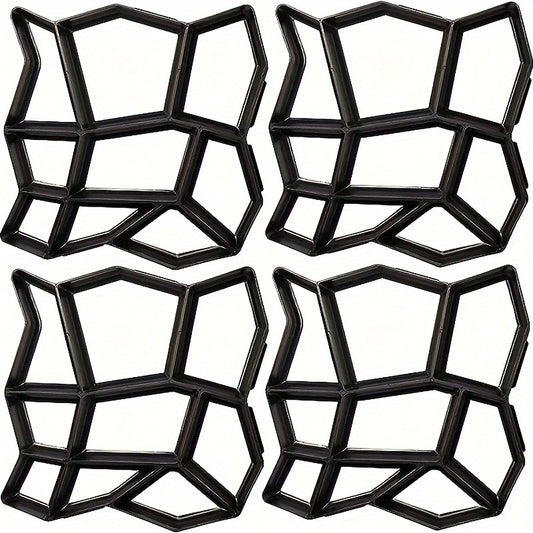 VANSMAGO 4 Piece Reusable Concrete Walk Stone Molds For Path