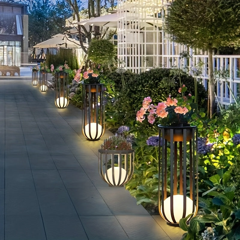 Solar Floor Lamp Outdoor IP65 Uplight Remote Control