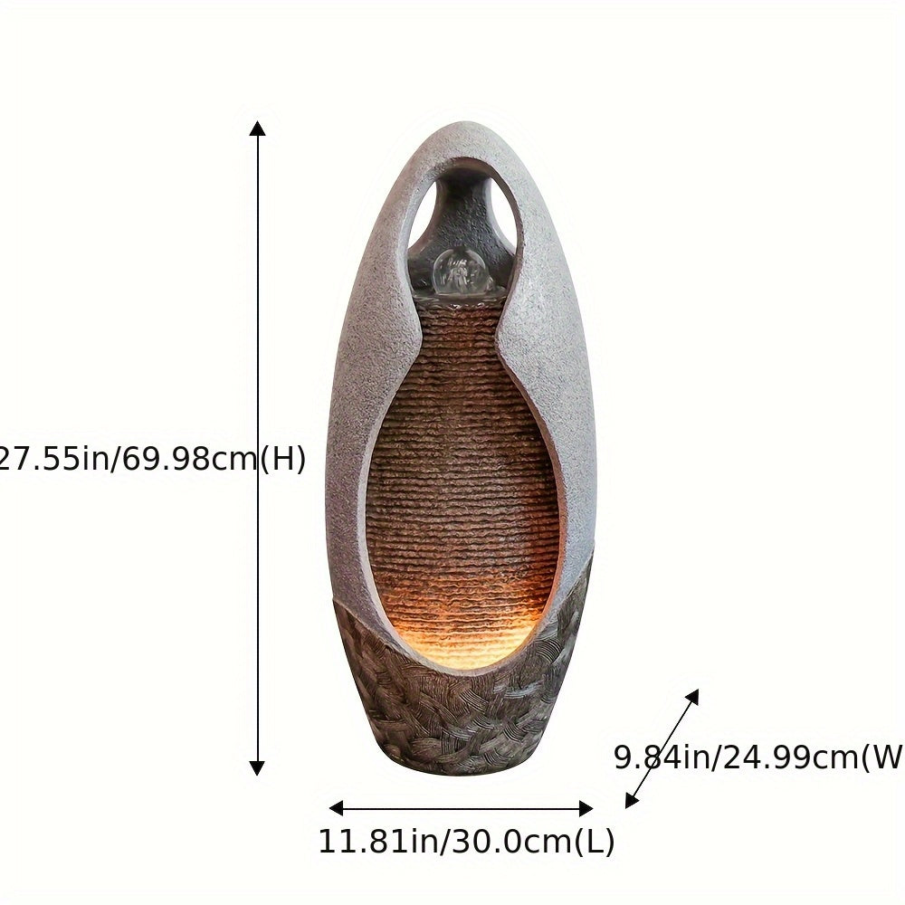 Resin Fountain Ornament Cobblestone Floor Garden Fountain