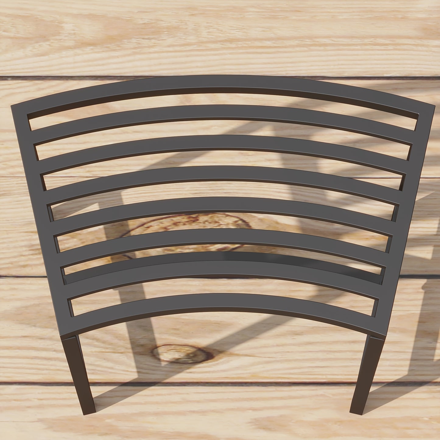 FUFU GAGA Curved Metal Benches For Outdoor Fire Pit Seating