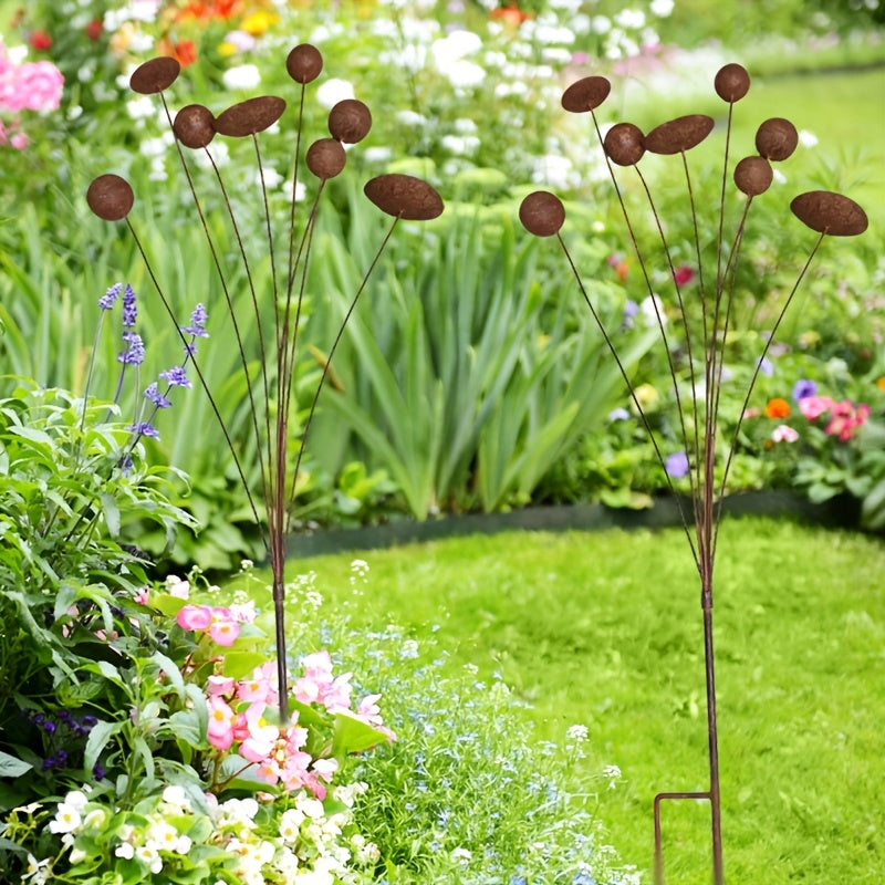 Makelift Studio Handmade Metal Kinetic Floral Garden Stake
