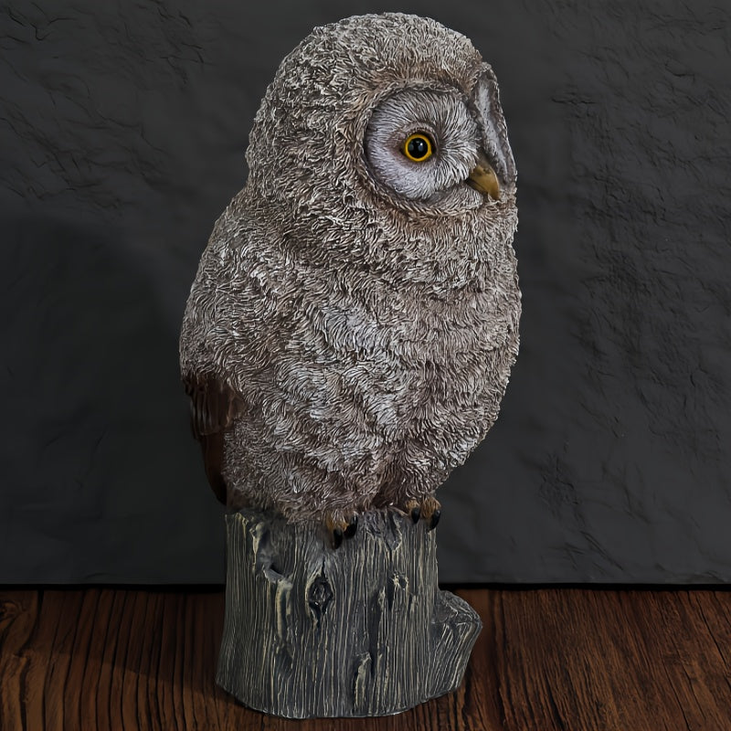 Handcrafted Resin Owl Figurine With Detailed Feather Texture