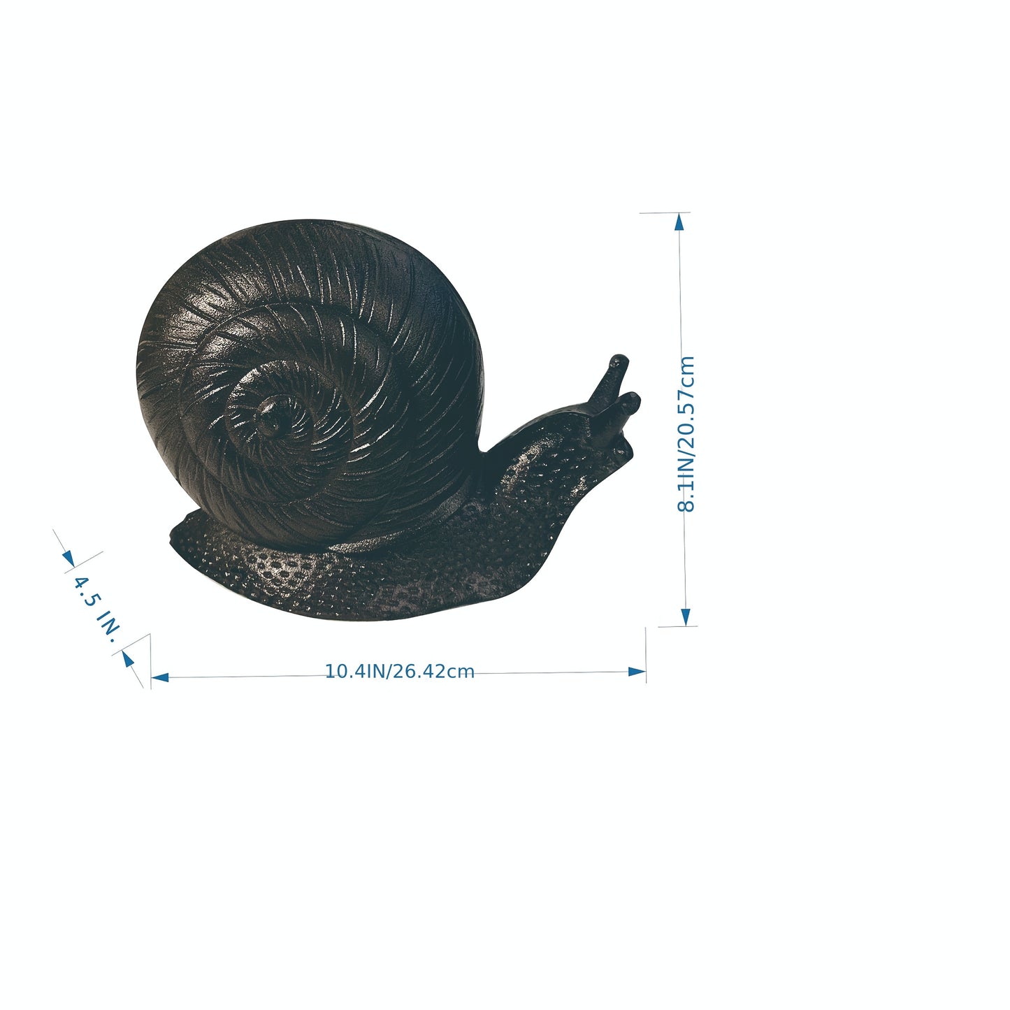 Cast Iron Snail Garden Statue Rustproof Outdoor Ornament