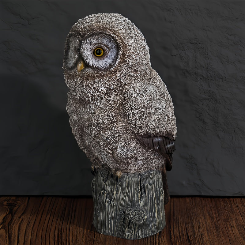 Handcrafted Resin Owl Figurine With Detailed Feather Texture