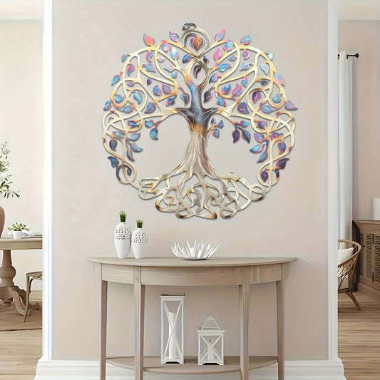 Infinite Life Tree Metal Wall Sculpture Indoor Outdoor Decor