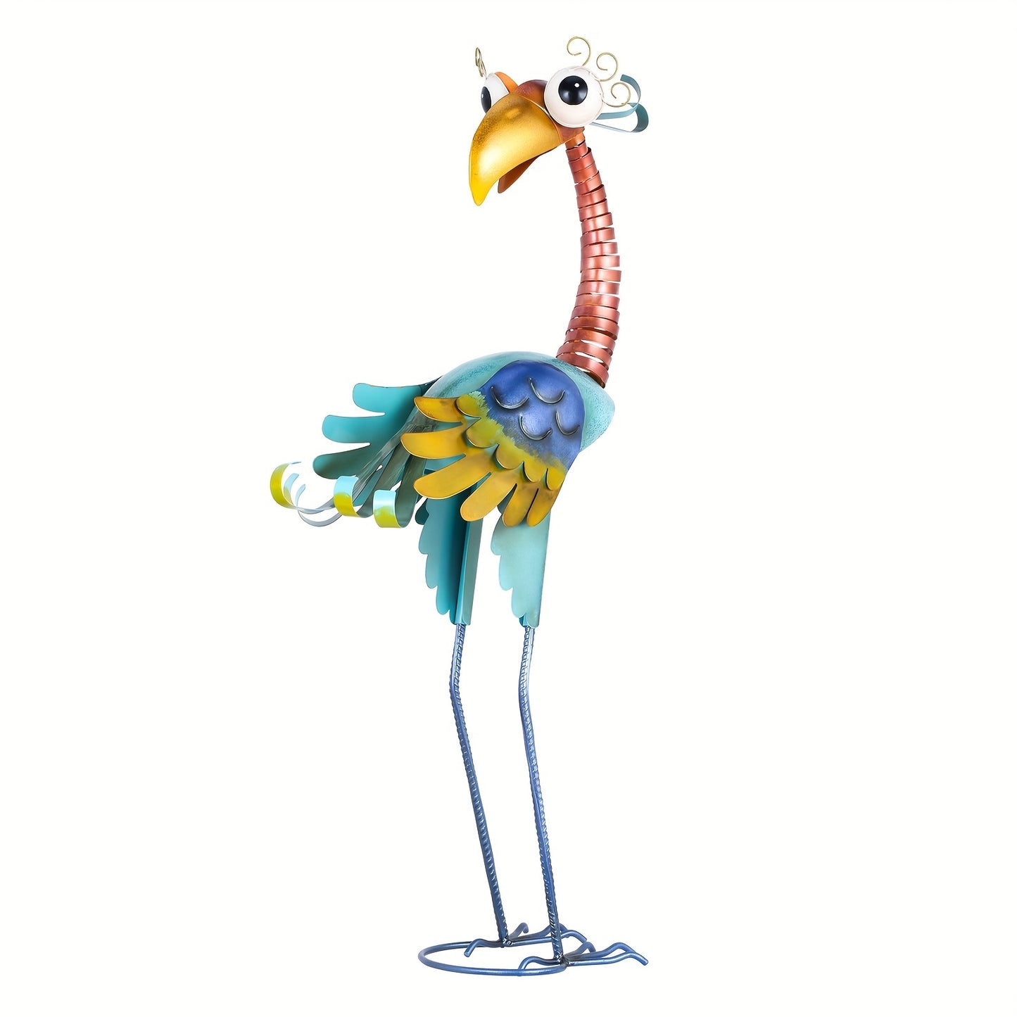 Metal Garden Toucan Sculpture For Outdoor Decor Yard Art