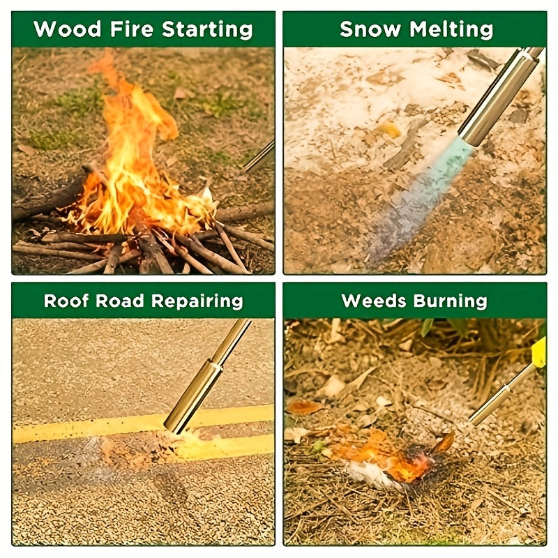 50K BTU Propane Torch Weed Burner with 10ft Hose & Self-Ignition - Portable Flamethrower for Weeds, Snow Melting, Roof & Road Repair - Durable Metal Construction, Weed Control, Snow Removal, Ergonomic Design, Reliable Perform