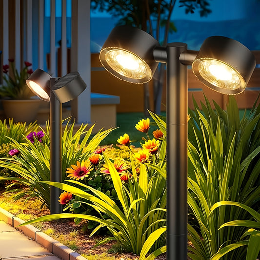 4 Pack Solar Pathway Lights Outdoor Waterproof 18 LED