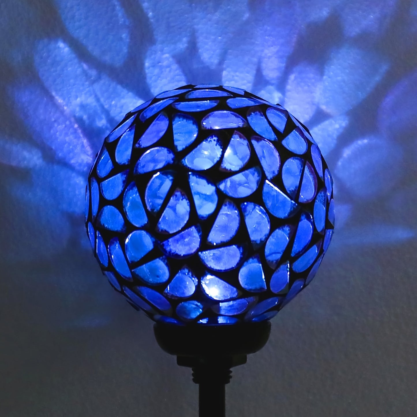 Three Pack Solar Mosaic Garden Stakes Outdoor Lights IPX4