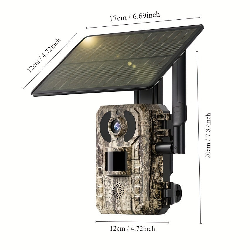 4G LTE Solar Trail Camera With Live View 2K Night Vision