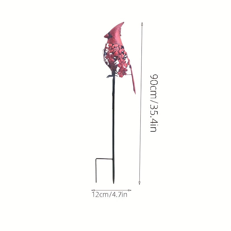 Cardinal Garden Decor Iron Art Sculpture Outdoor Statue