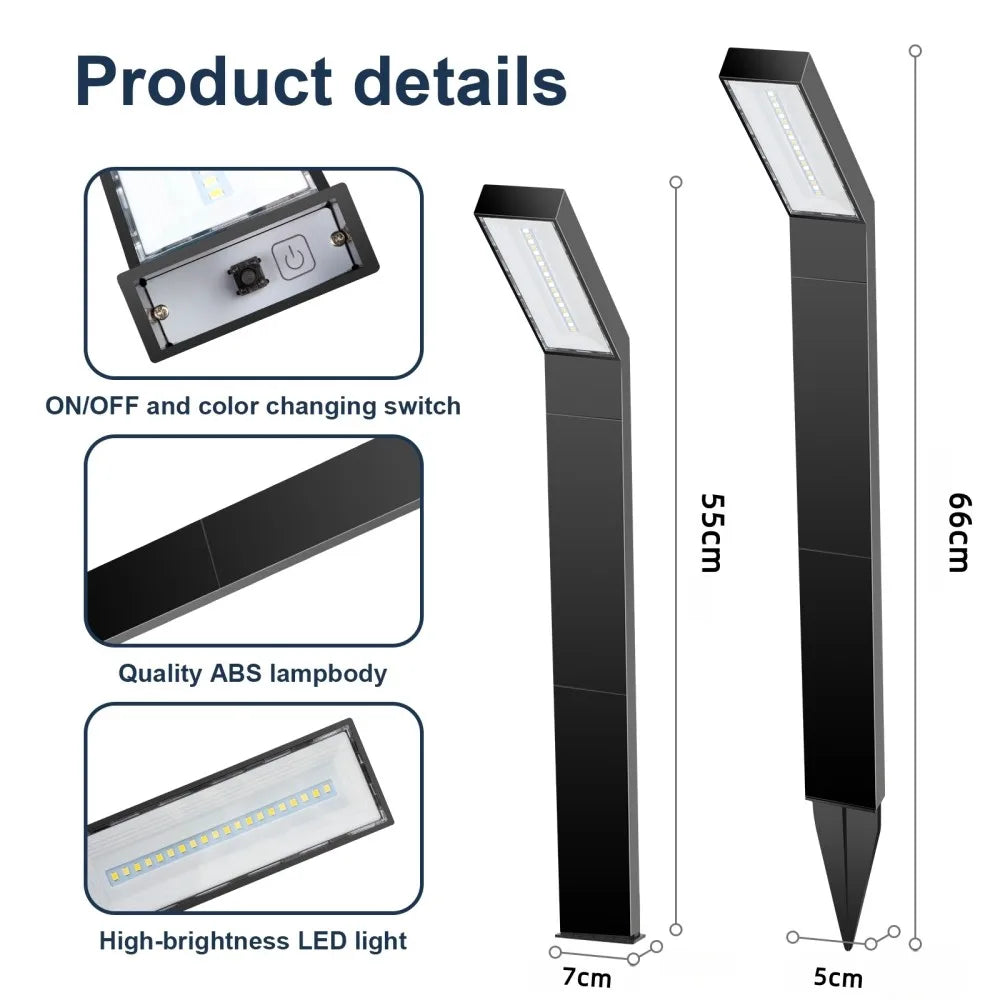 GAVT Solar Pathway Lights IP65 Outdoor Garden Lamps