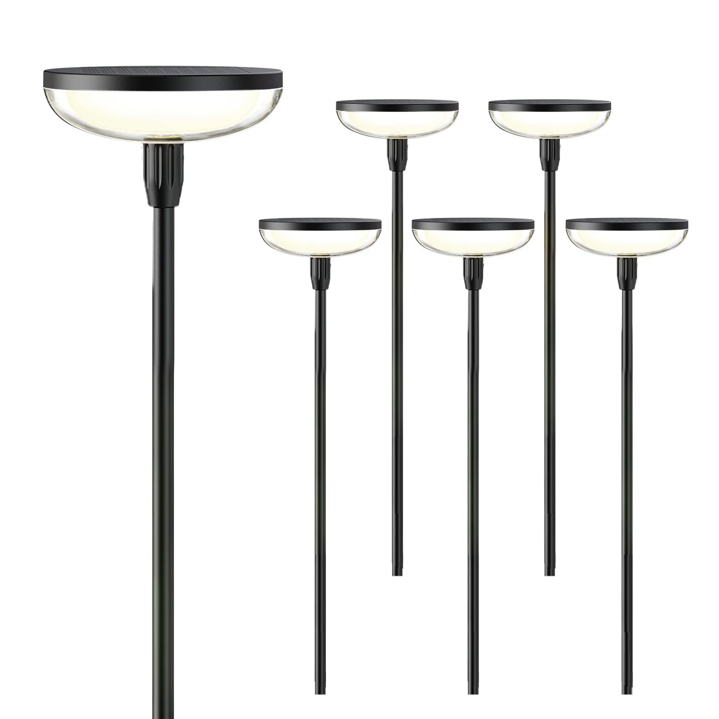 KPSTEK Solar Garden Path Lights 6 Pack Auto On Off