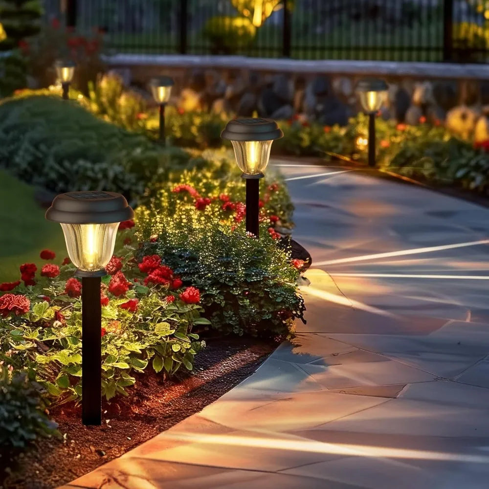 Origin Solar Pathway Lights 6 Pack Stainless Steel Glass