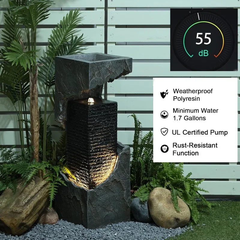 Hign-concerned Modern Outdoor Water Fountain Floor Standing
