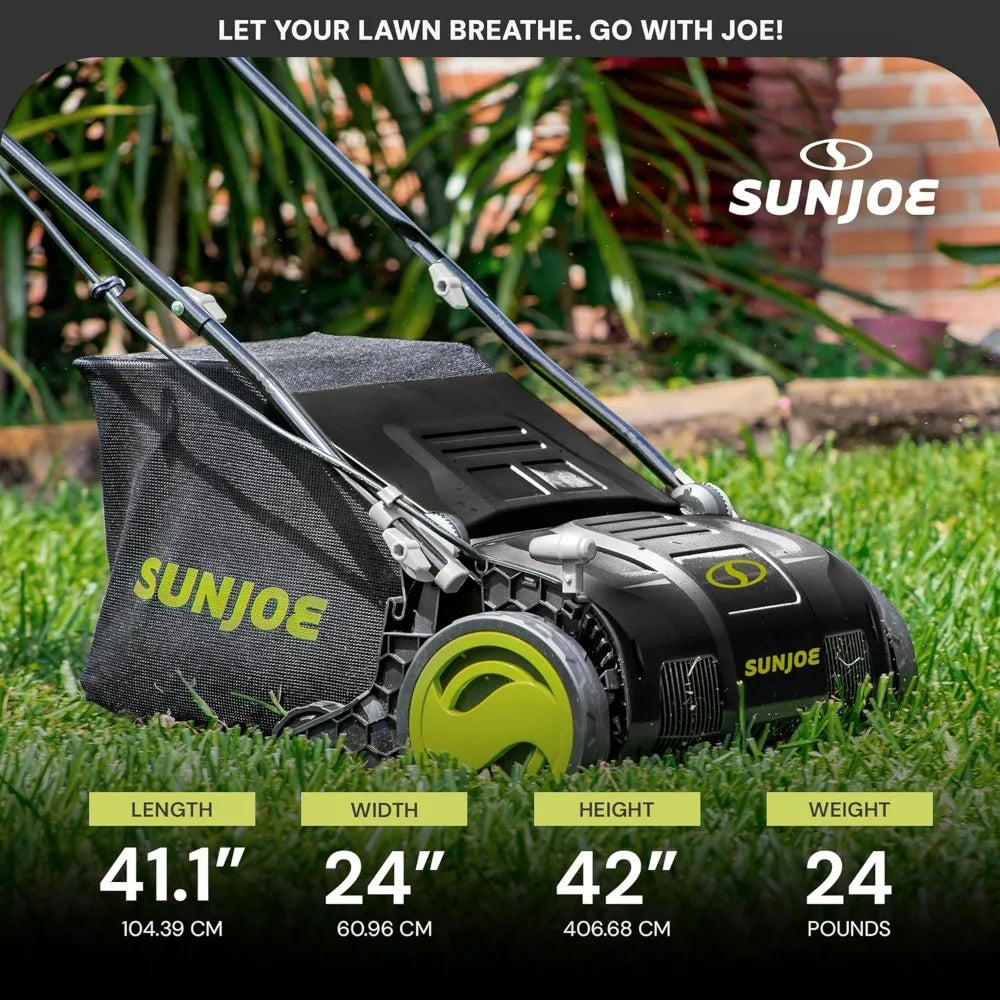 12 Amp Electric Lawn Dethatcher And Scarifier For Lawns