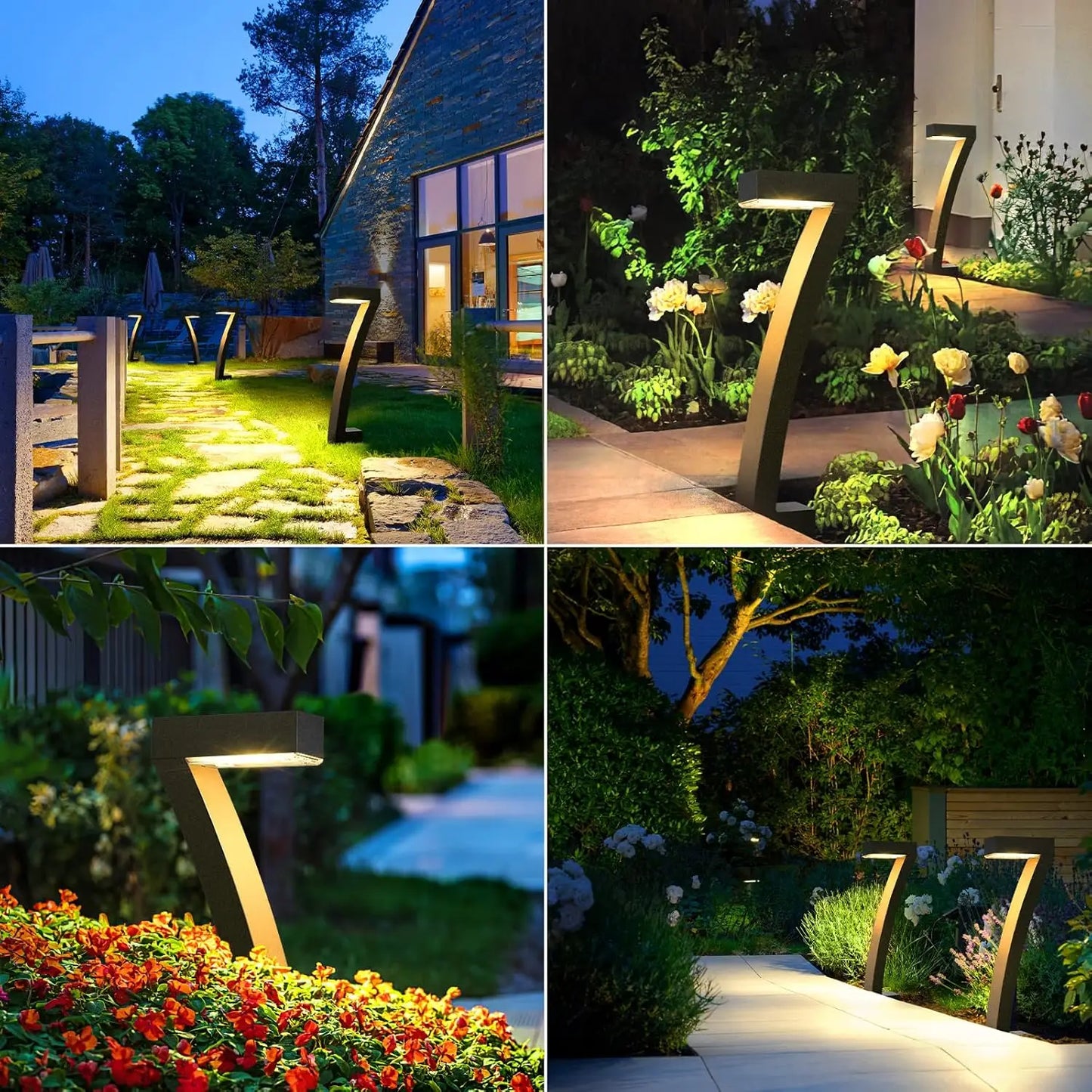 KPSTEK Solar LED Outdoor Pathway Lights Auto On Off
