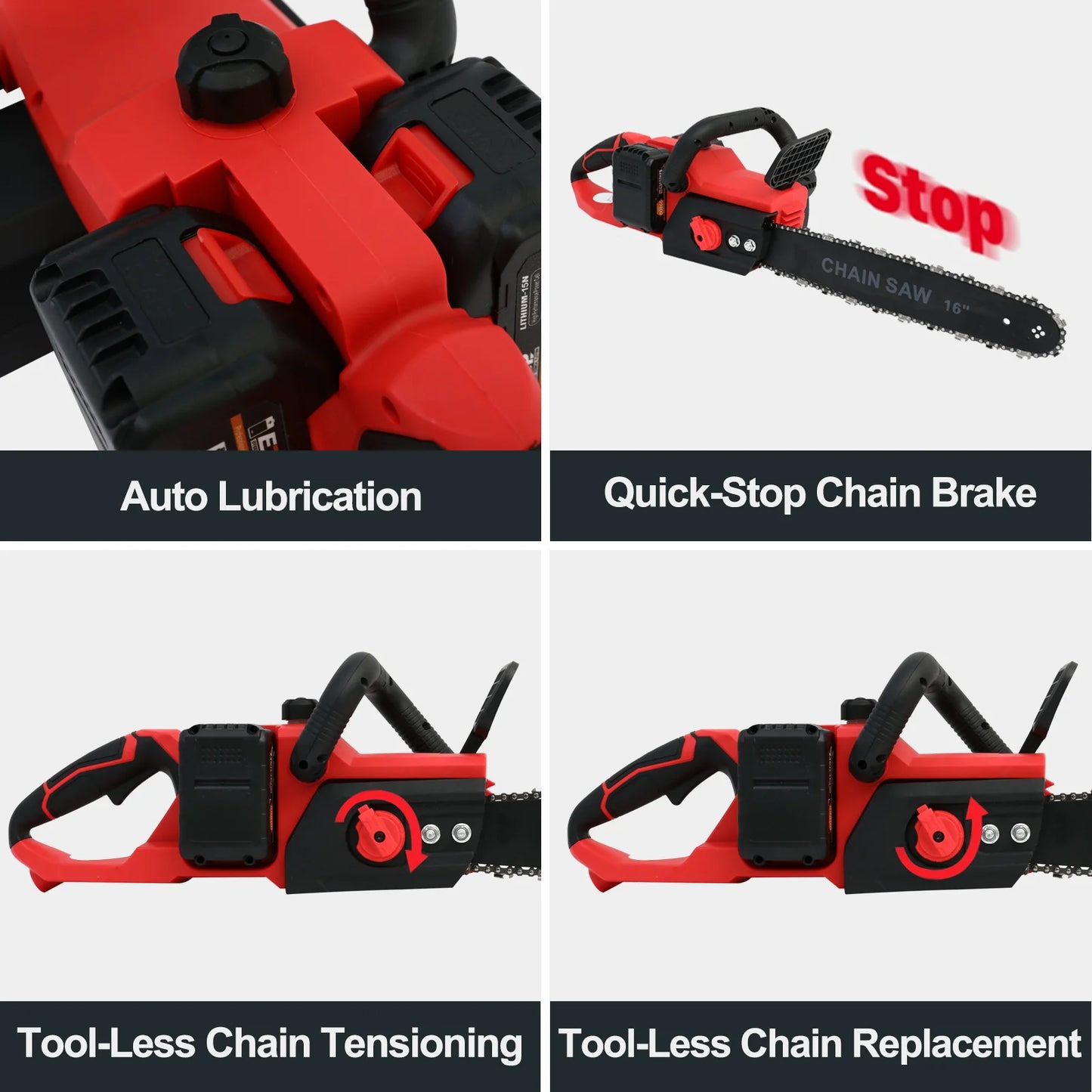 HG0289 Brushless 42V Cordless Chainsaw With Two Batteries