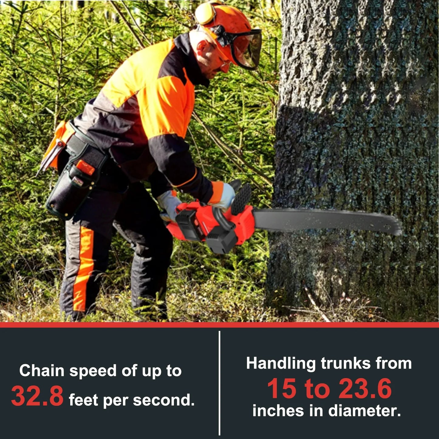 HG0289 Brushless 42V Cordless Chainsaw With Two Batteries