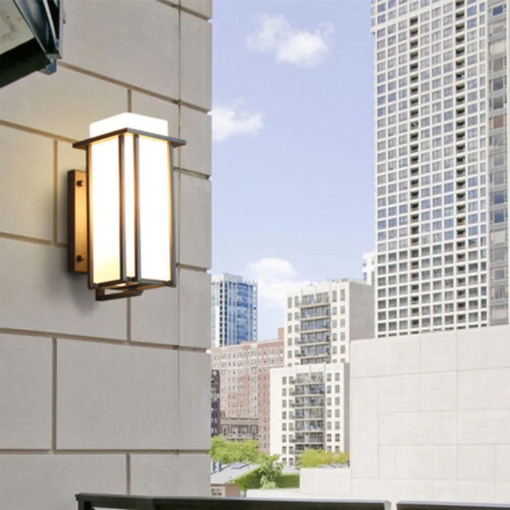 Bymaocar Elegant American Iron Outdoor Wall Lamp Rustproof