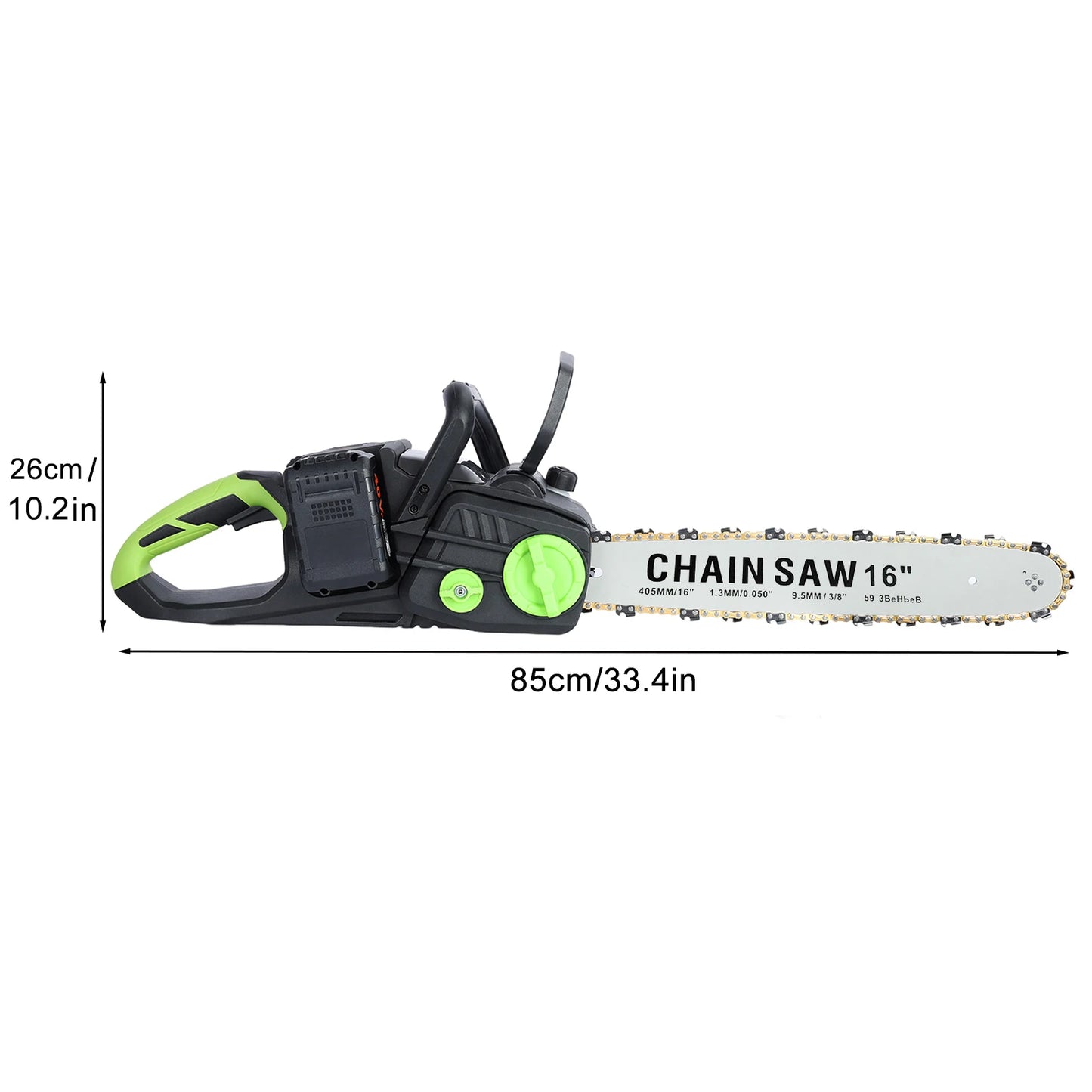 Micborve Battery Powered Chainsaw with 2x4Ah Batteries