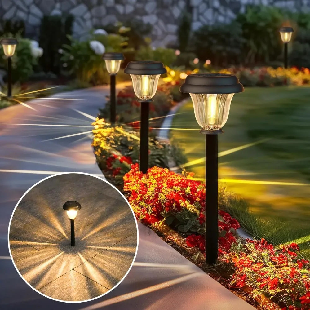 Origin Solar Pathway Lights 6 Pack Stainless Steel Glass