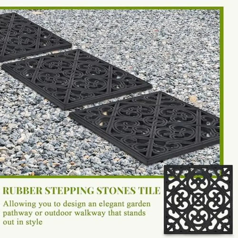 Hignconcerned Heavy Duty 8 Piece Rubber Stepping Stones Set