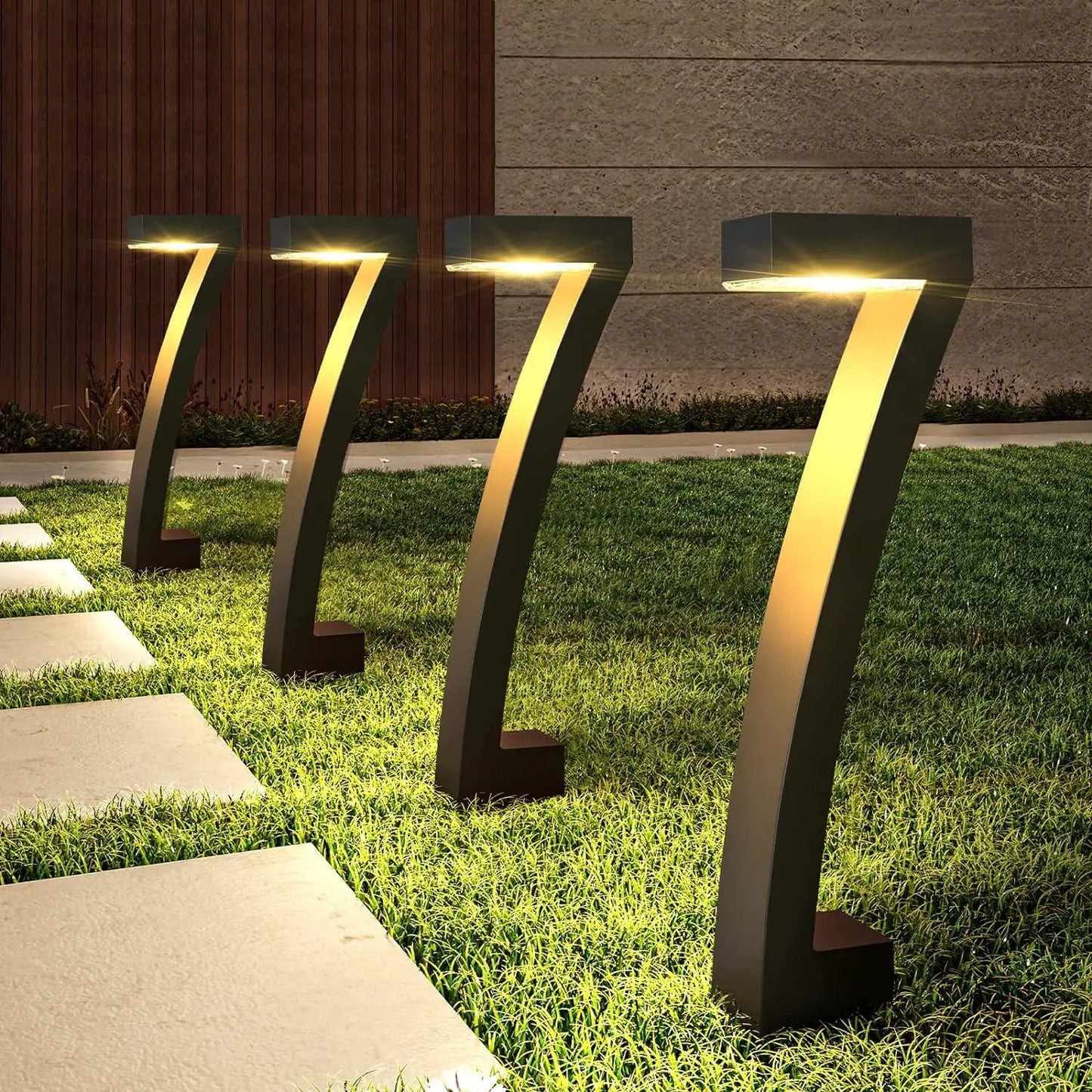 KPSTEK Solar LED Outdoor Pathway Lights Auto On Off