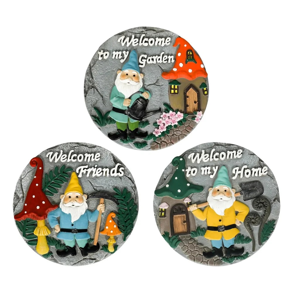 Gnome Garden Stepping Stones Hign Concerned Outdoor Set