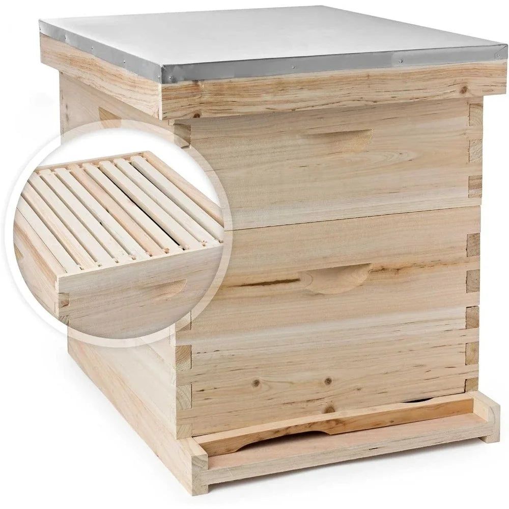 ZUIYU Beehive Box Kit With Metal Roof Langstroth Beekeeping