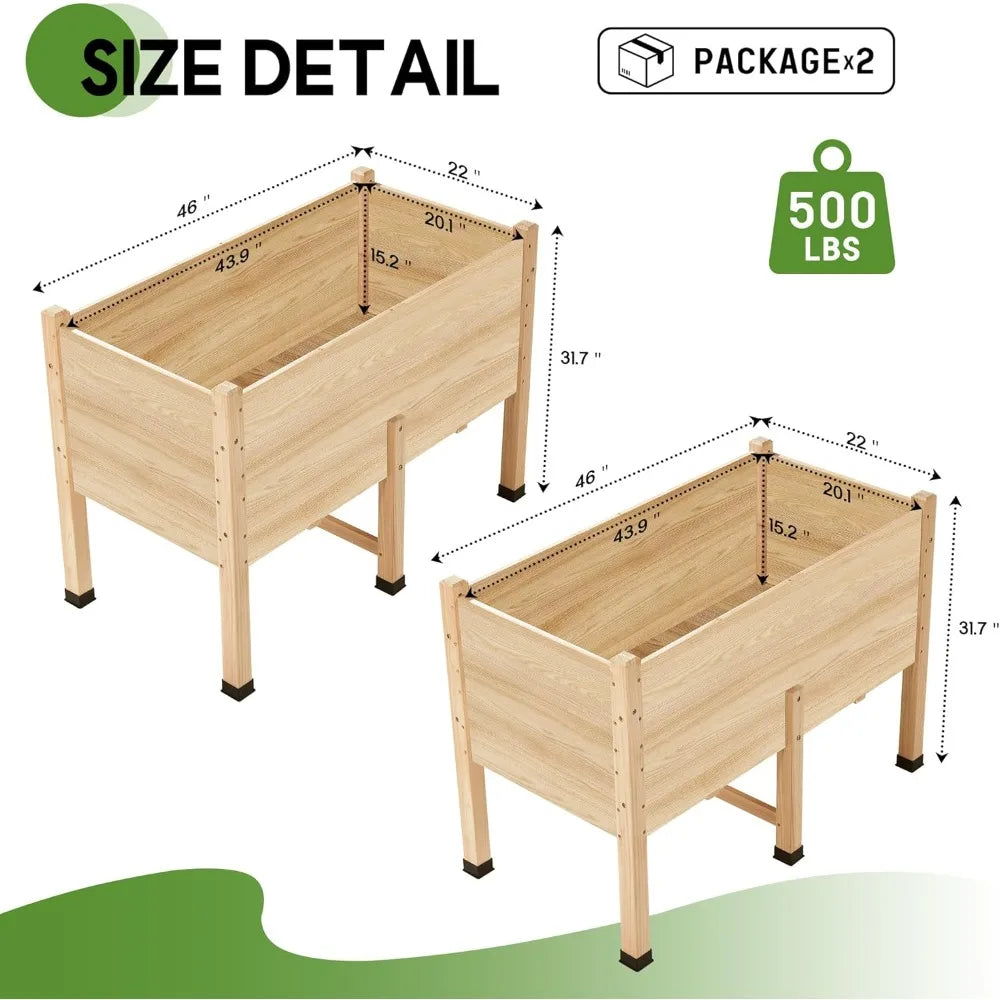 DAFIFY Raised Garden Bed With Legs And Drainage Holes