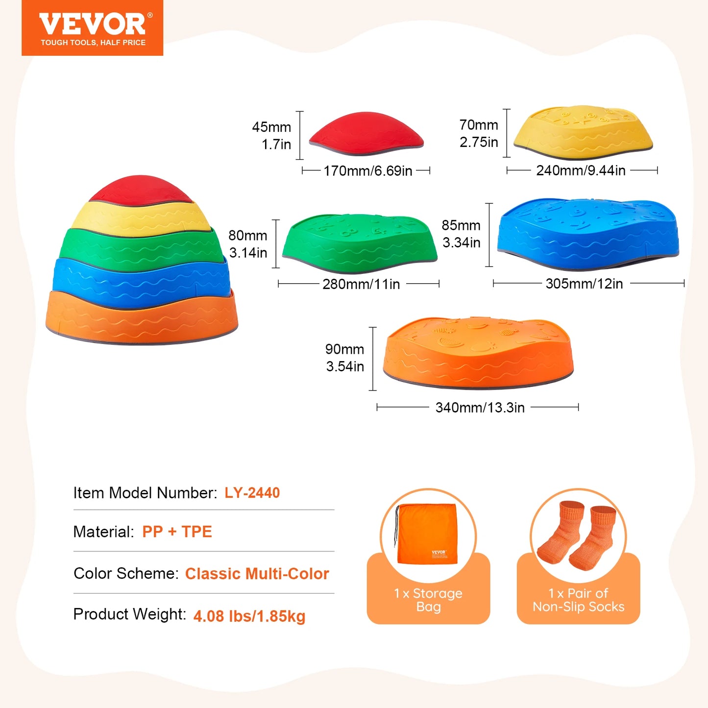 SucceBuy Balance Stepping Stones For Kids Indoor Play