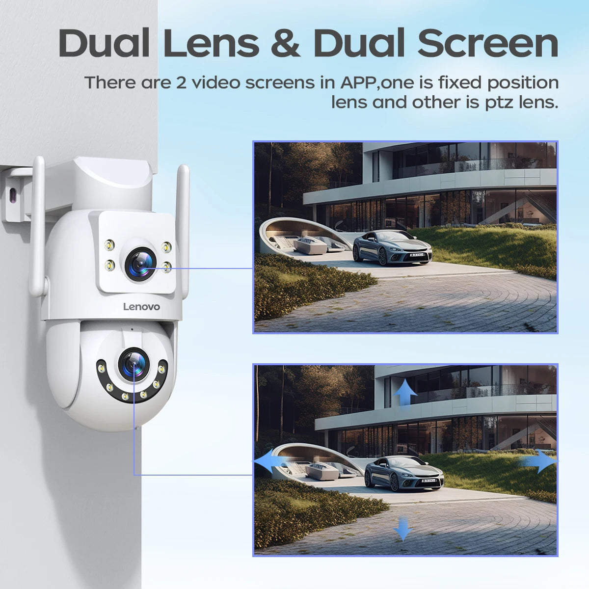 Lenovo 4K WiFi 5G PTZ Surveillance Camera Auto Tracking