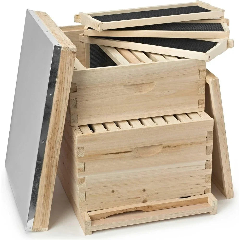 ZUIYU Beehive Box Kit With Metal Roof Langstroth Beekeeping
