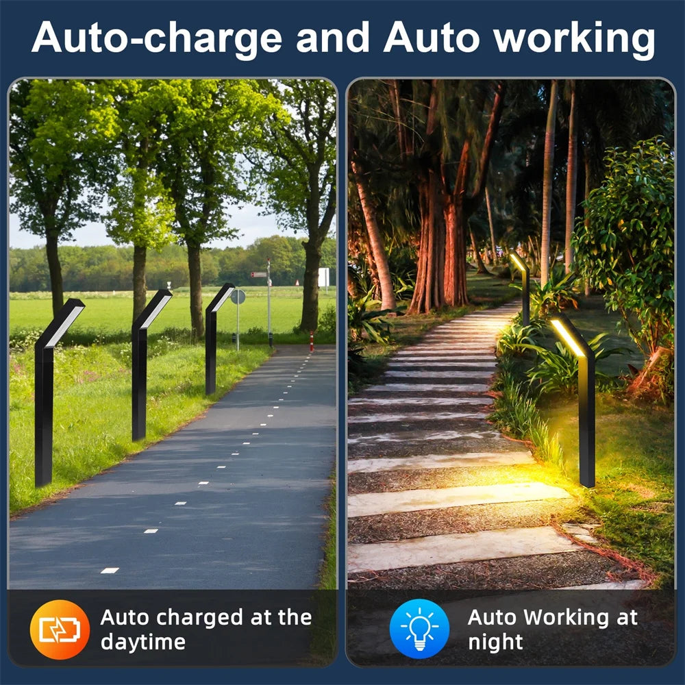 GAVT Solar Pathway Lights IP65 Outdoor Garden Lamps