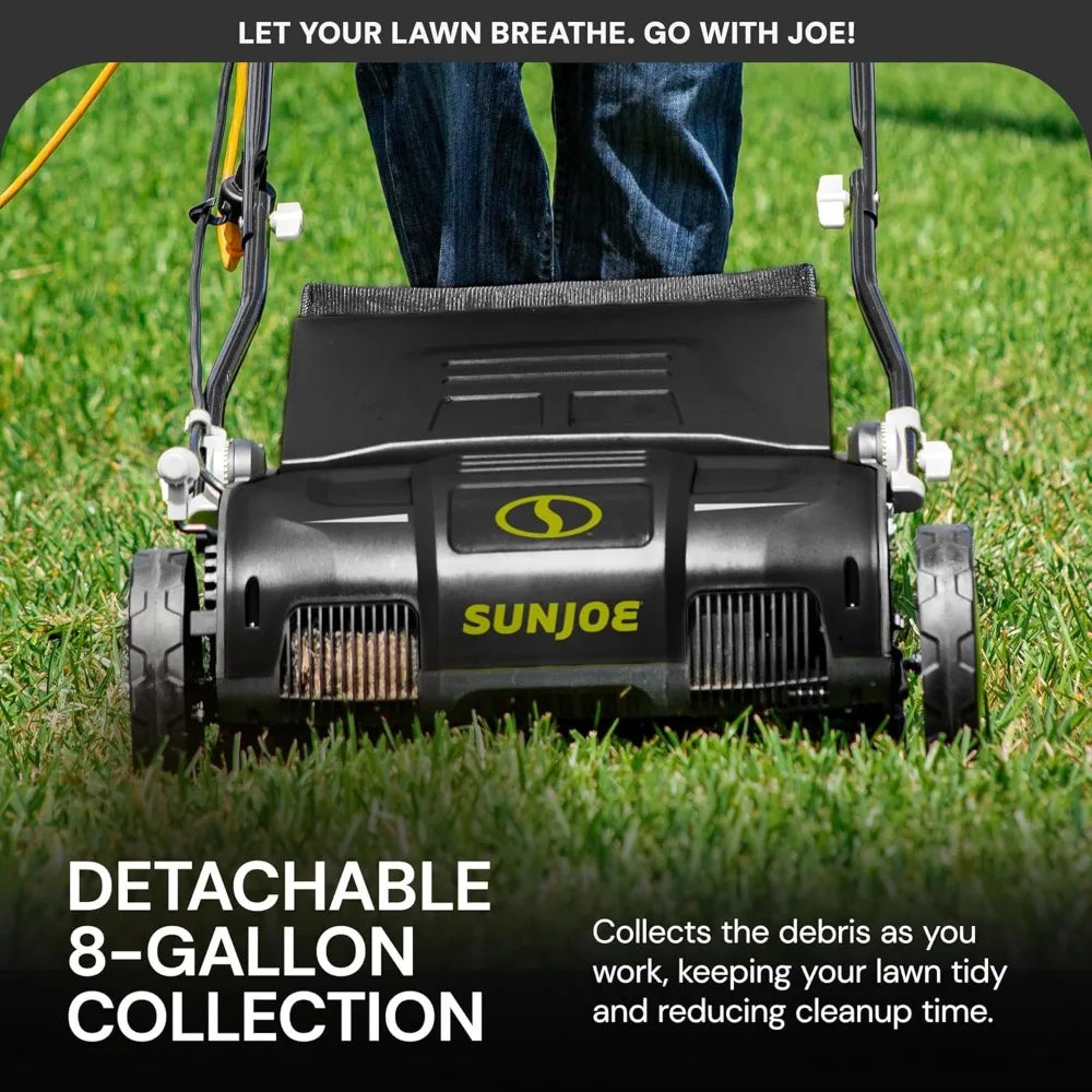 12 Amp Electric Lawn Dethatcher And Scarifier For Lawns