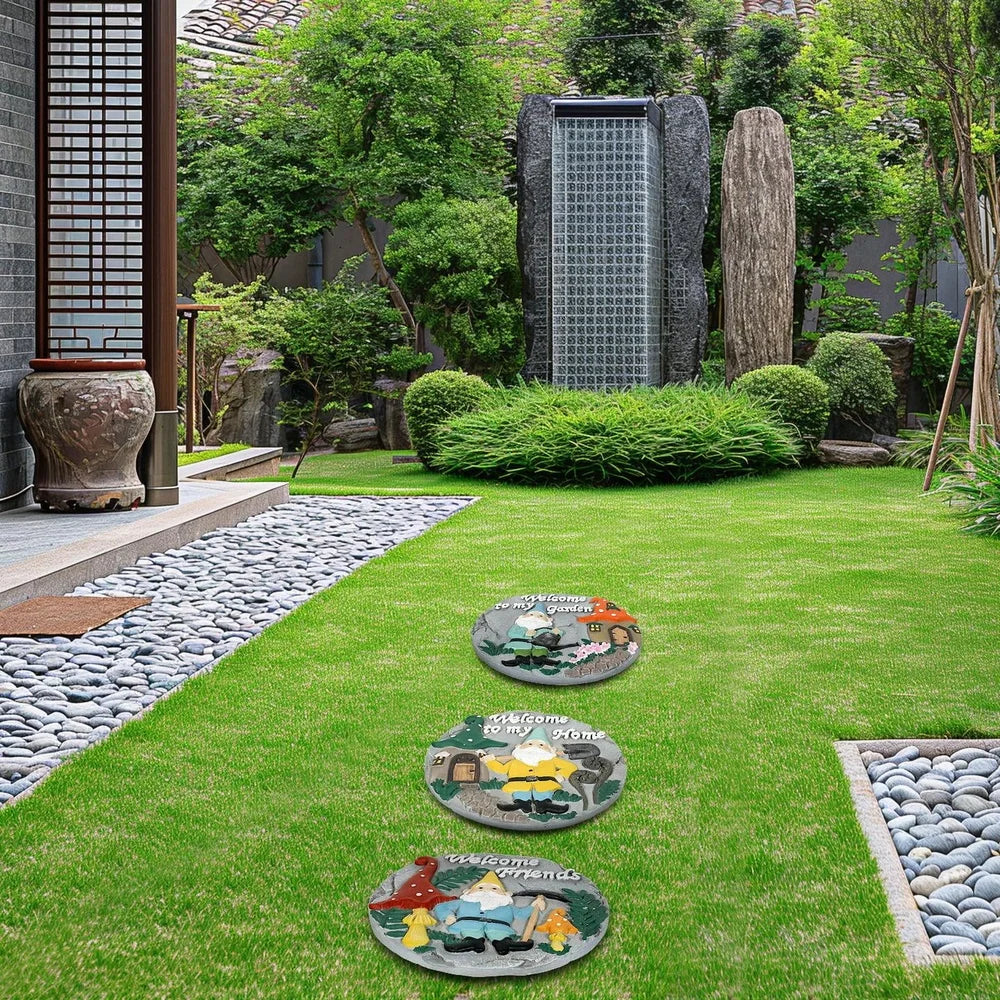 Gnome Garden Stepping Stones Hign Concerned Outdoor Set