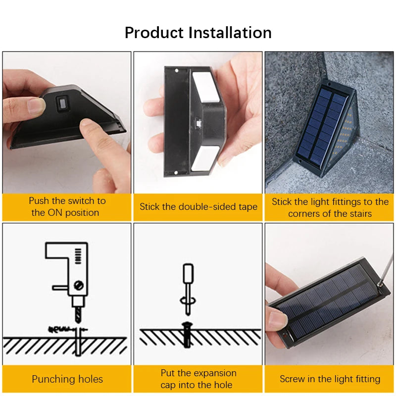 Shenzhitech Solar Step Lights Outdoor Waterproof Deck