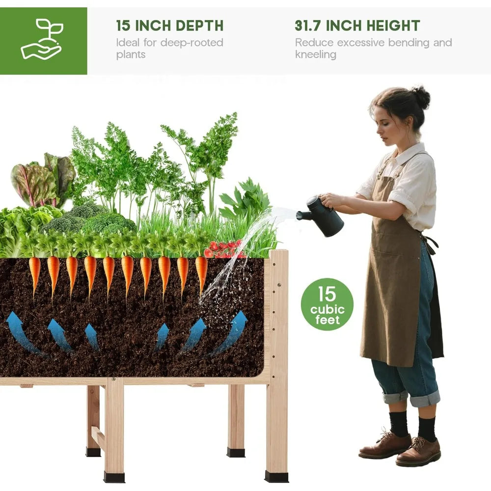 DAFIFY Raised Garden Bed With Legs And Drainage Holes