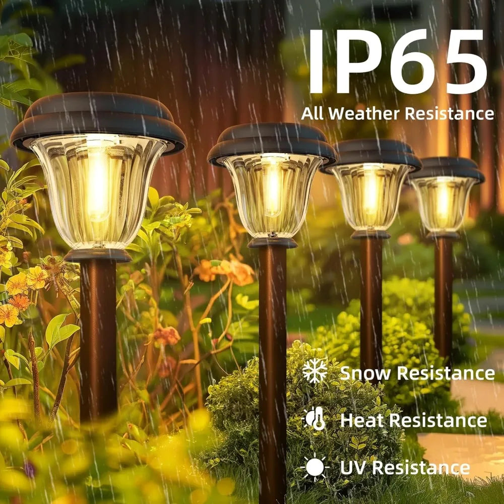 Origin Solar Pathway Lights 6 Pack Stainless Steel Glass